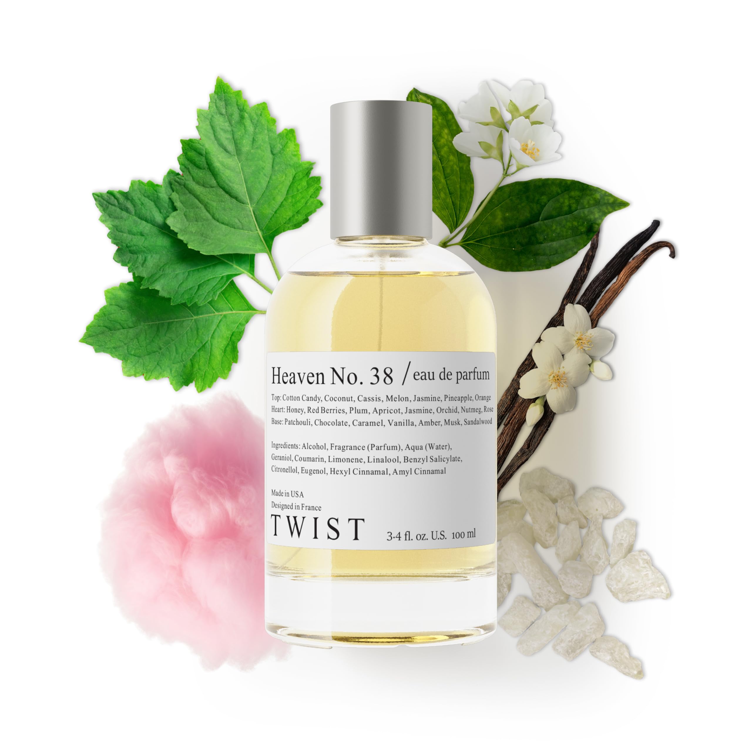 Twist - Addicted No. 3 - Eau De Parfum Inspired by Y. B.lack O.pium Long-Lasting Perfume For Women, Amber & Vanilla, Vegan, Clean Ingredients, Fragrance - Spray 100 ml | 3.4 fl. oz.