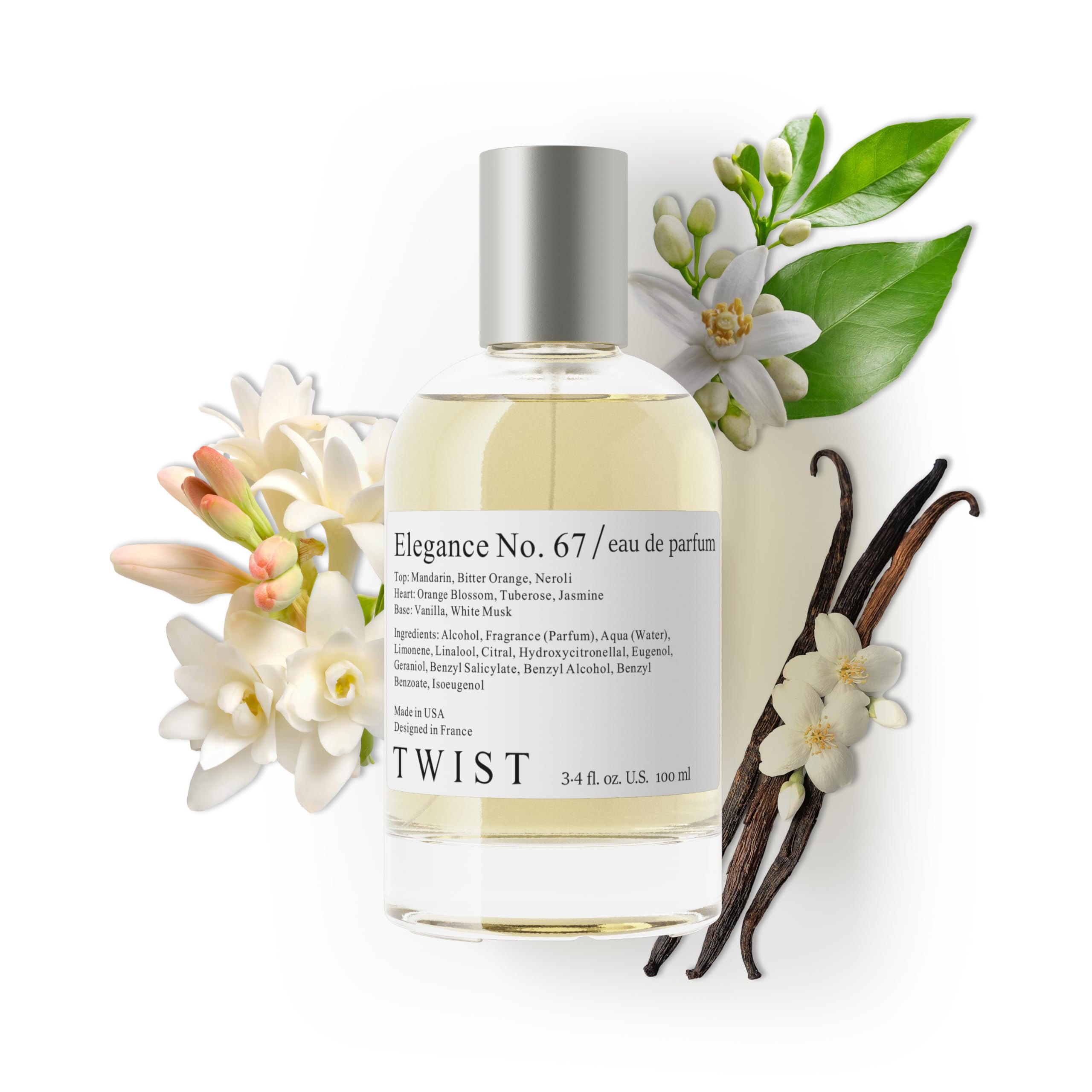 Twist - Addicted No. 3 - Eau De Parfum Inspired by Y. B.lack O.pium Long-Lasting Perfume For Women, Amber & Vanilla, Vegan, Clean Ingredients, Fragrance - Spray 100 ml | 3.4 fl. oz.