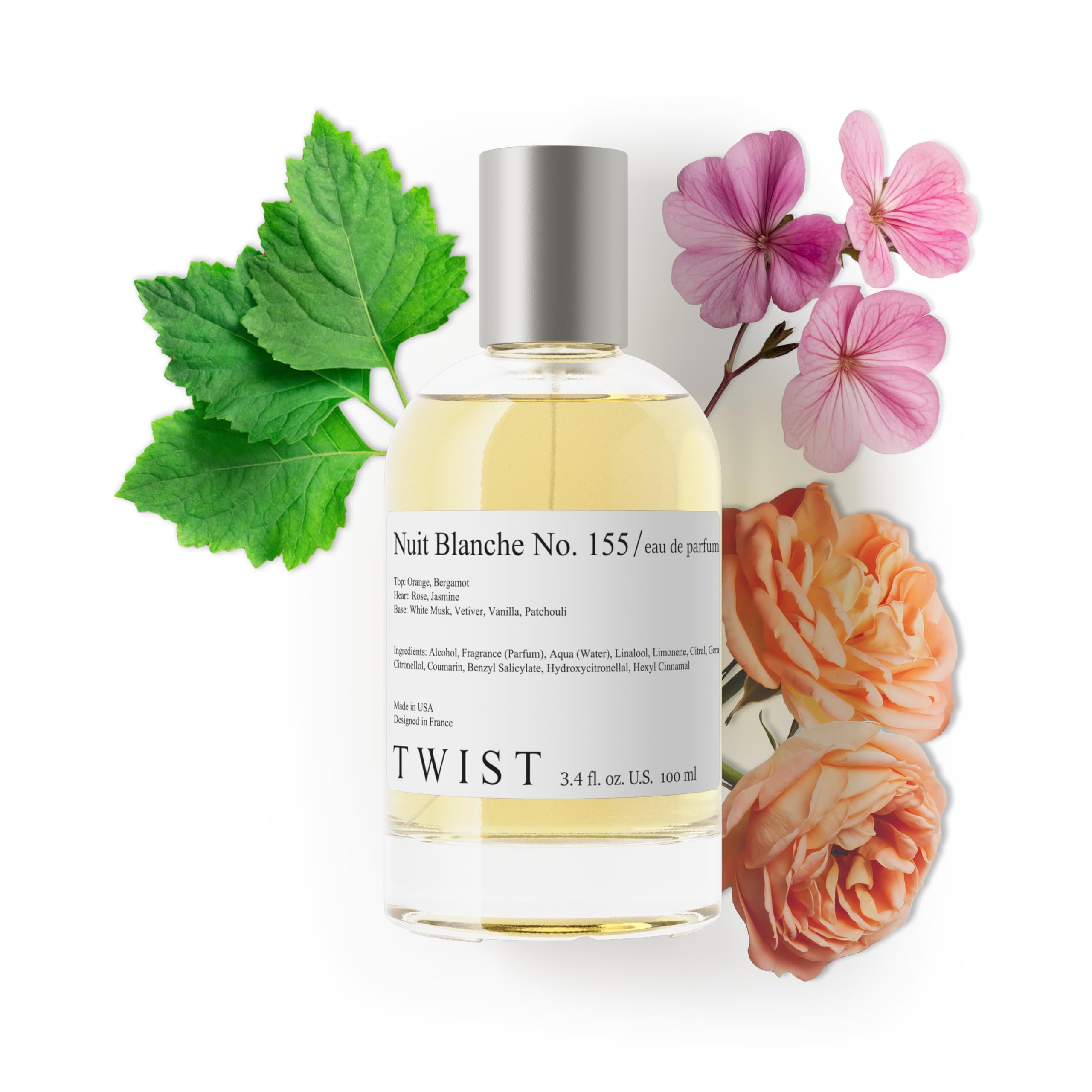 Twist - Addicted No. 3 - Eau De Parfum Inspired by Y. B.lack O.pium Long-Lasting Perfume For Women, Amber & Vanilla, Vegan, Clean Ingredients, Fragrance - Spray 100 ml | 3.4 fl. oz.