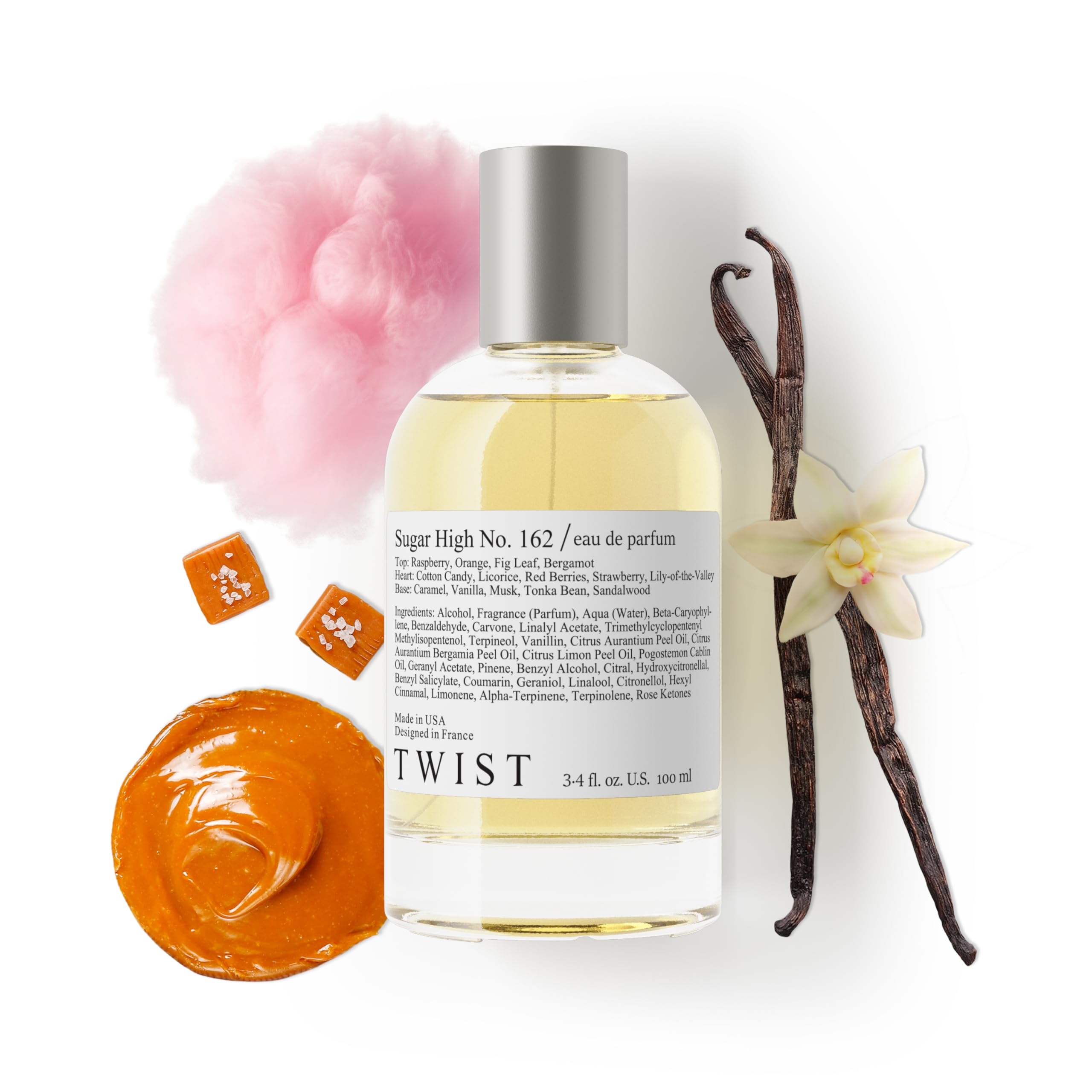 Twist - Addicted No. 3 - Eau De Parfum Inspired by Y. B.lack O.pium Long-Lasting Perfume For Women, Amber & Vanilla, Vegan, Clean Ingredients, Fragrance - Spray 100 ml | 3.4 fl. oz.