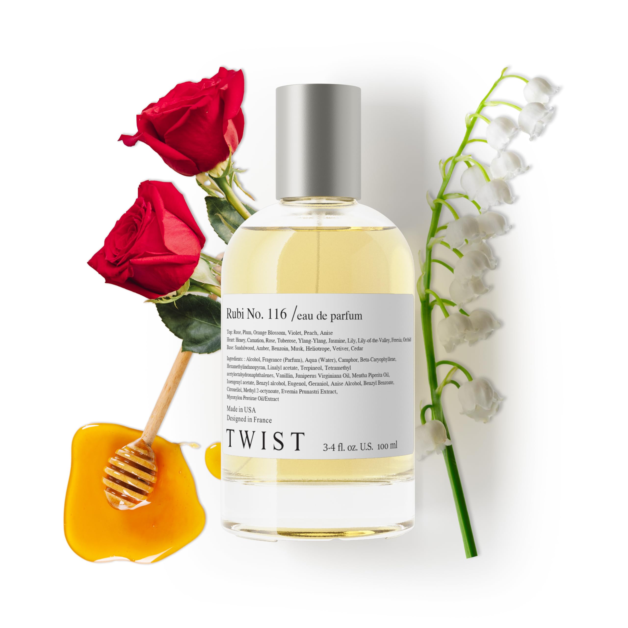 Twist - Addicted No. 3 - Eau De Parfum Inspired by Y. B.lack O.pium Long-Lasting Perfume For Women, Amber & Vanilla, Vegan, Clean Ingredients, Fragrance - Spray 100 ml | 3.4 fl. oz.