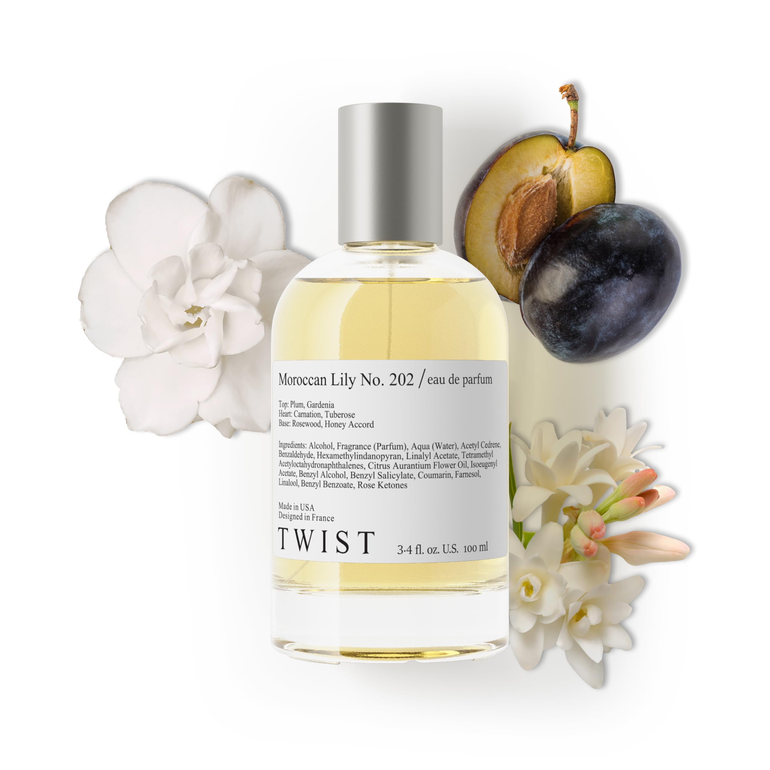 Twist - Addicted No. 3 - Eau De Parfum Inspired by Y. B.lack O.pium Long-Lasting Perfume For Women, Amber & Vanilla, Vegan, Clean Ingredients, Fragrance - Spray 100 ml | 3.4 fl. oz.