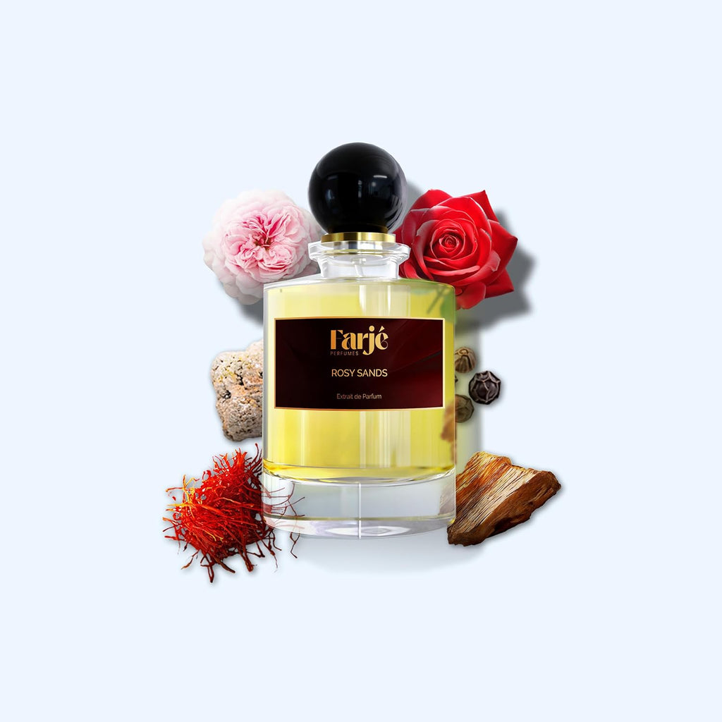Farjé Perfumes Rosy Sands | Inspired by Les Sables Roses | Finest Niche-Quality Ingredients | Extrait de Parfum Long Lasting | Unisex Ambery Floral (30 ML)