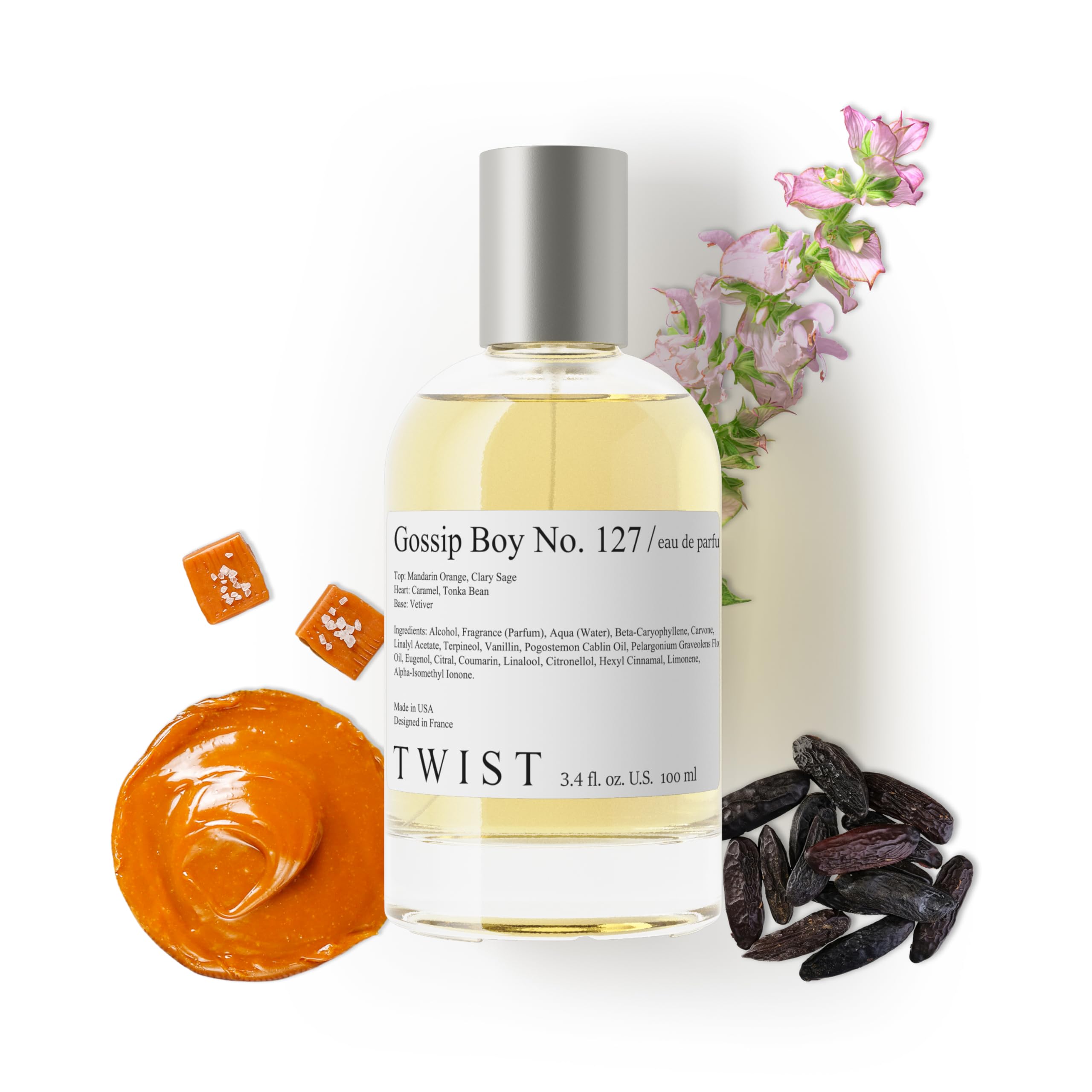 Twist - Addicted No. 3 - Eau De Parfum Inspired by Y. B.lack O.pium Long-Lasting Perfume For Women, Amber & Vanilla, Vegan, Clean Ingredients, Fragrance - Spray 100 ml | 3.4 fl. oz.
