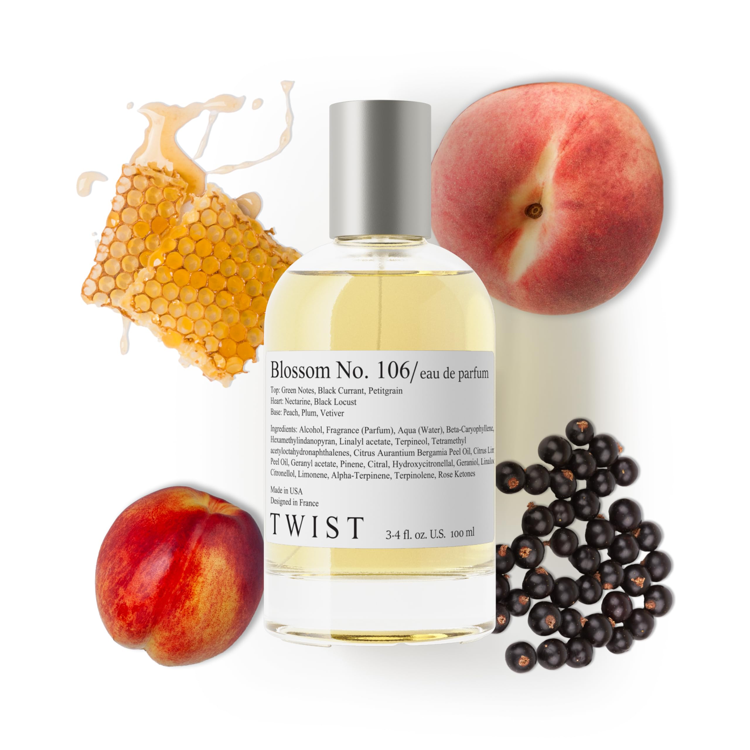Twist - Addicted No. 3 - Eau De Parfum Inspired by Y. B.lack O.pium Long-Lasting Perfume For Women, Amber & Vanilla, Vegan, Clean Ingredients, Fragrance - Spray 100 ml | 3.4 fl. oz.