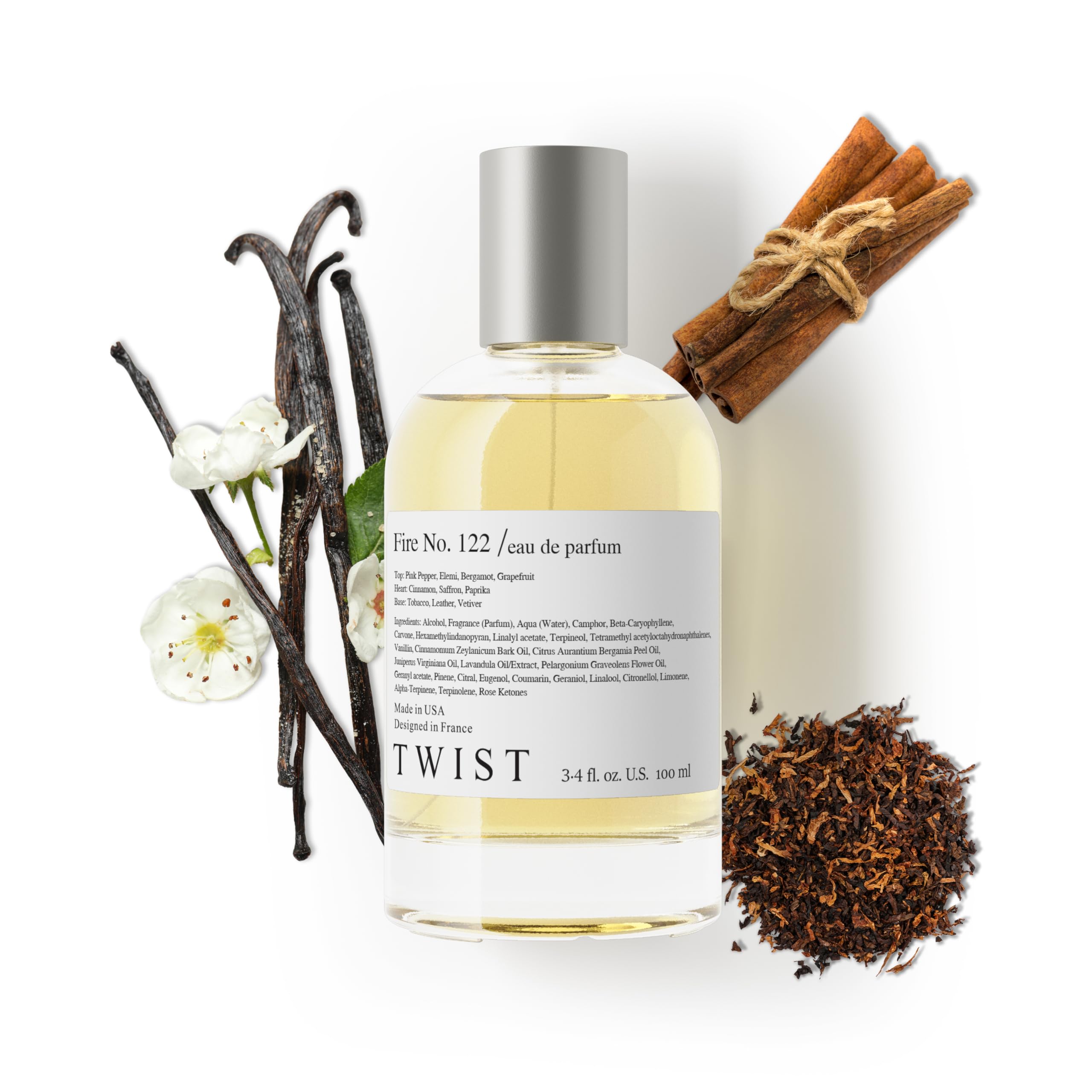 Twist - Addicted No. 3 - Eau De Parfum Inspired by Y. B.lack O.pium Long-Lasting Perfume For Women, Amber & Vanilla, Vegan, Clean Ingredients, Fragrance - Spray 100 ml | 3.4 fl. oz.