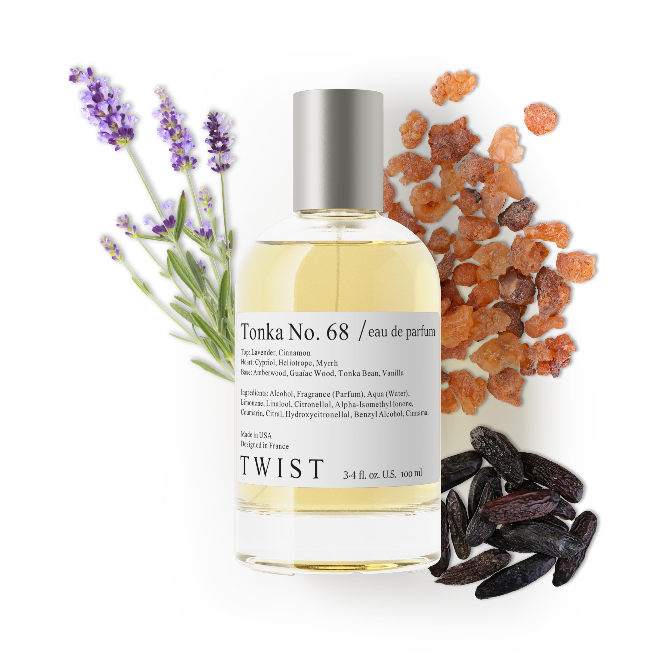Twist - Addicted No. 3 - Eau De Parfum Inspired by Y. B.lack O.pium Long-Lasting Perfume For Women, Amber & Vanilla, Vegan, Clean Ingredients, Fragrance - Spray 100 ml | 3.4 fl. oz.