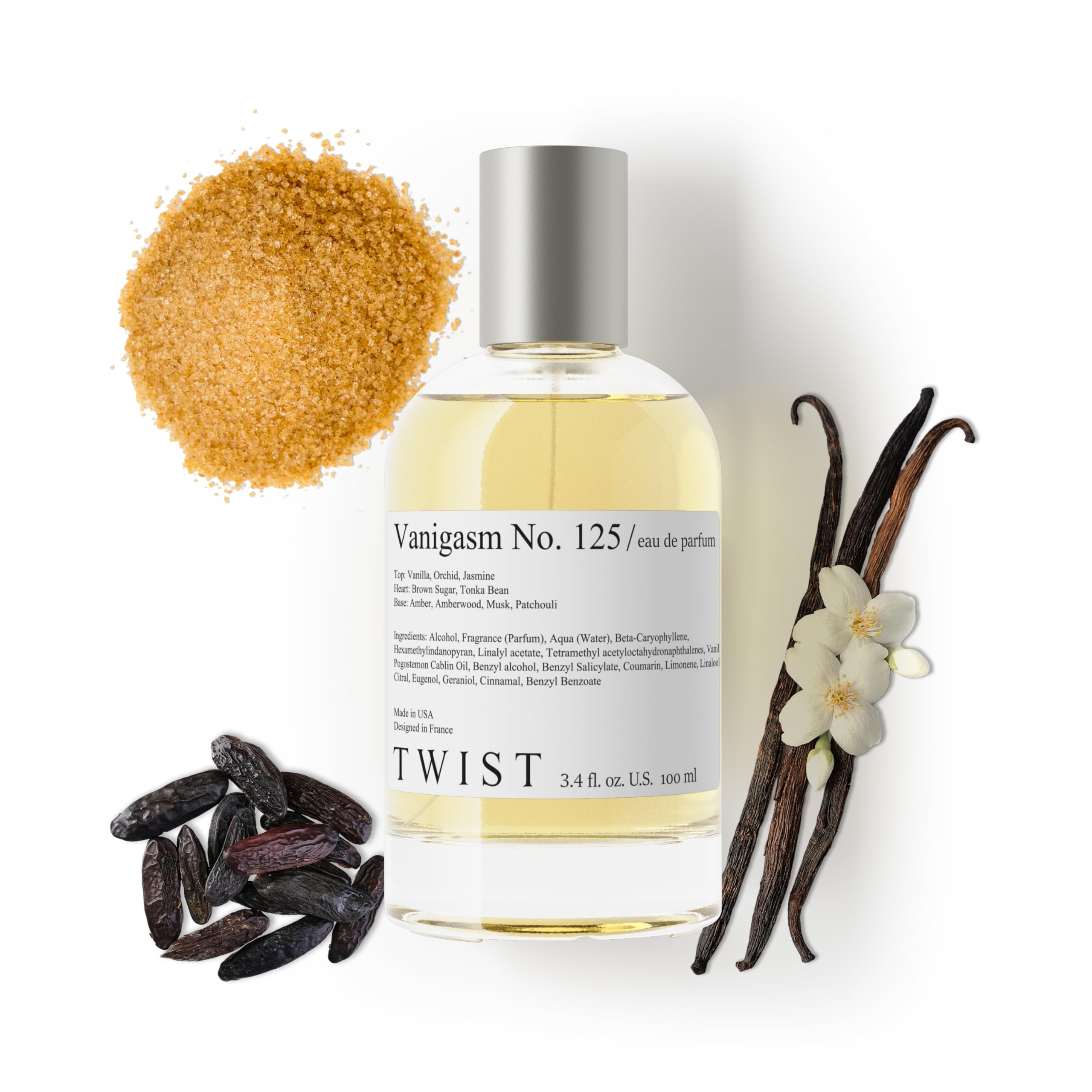 Twist - Addicted No. 3 - Eau De Parfum Inspired by Y. B.lack O.pium Long-Lasting Perfume For Women, Amber & Vanilla, Vegan, Clean Ingredients, Fragrance - Spray 100 ml | 3.4 fl. oz.