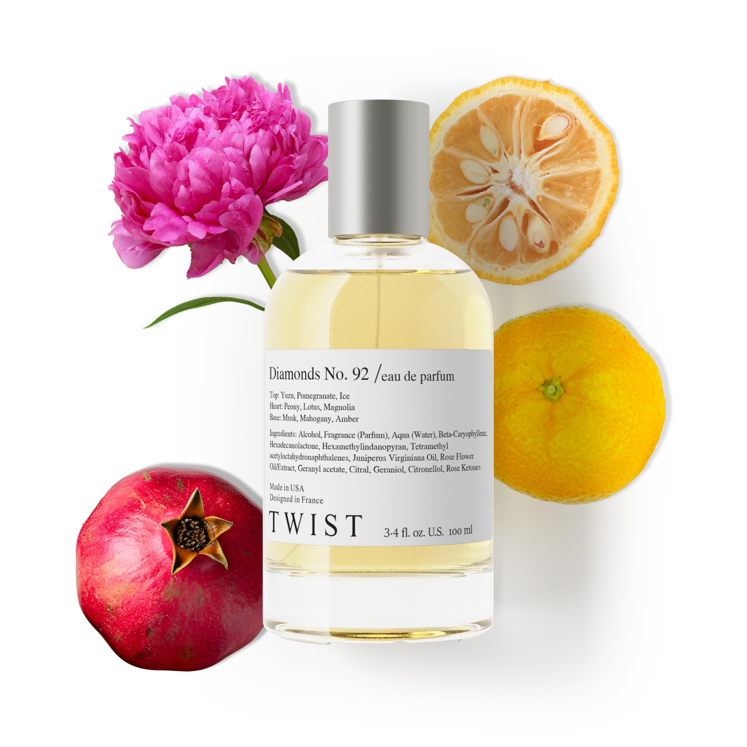 Twist - Addicted No. 3 - Eau De Parfum Inspired by Y. B.lack O.pium Long-Lasting Perfume For Women, Amber & Vanilla, Vegan, Clean Ingredients, Fragrance - Spray 100 ml | 3.4 fl. oz.
