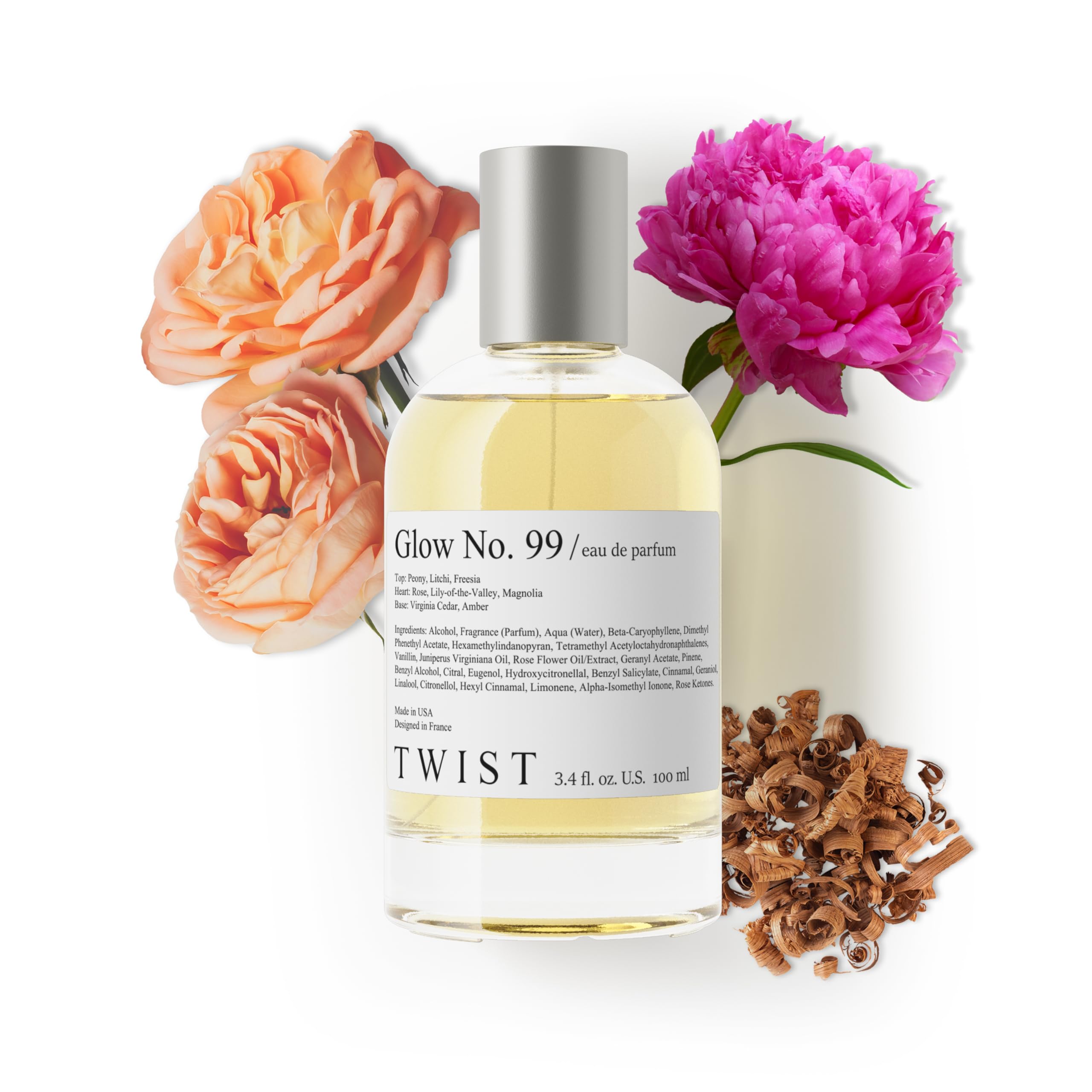 Twist - Addicted No. 3 - Eau De Parfum Inspired by Y. B.lack O.pium Long-Lasting Perfume For Women, Amber & Vanilla, Vegan, Clean Ingredients, Fragrance - Spray 100 ml | 3.4 fl. oz.