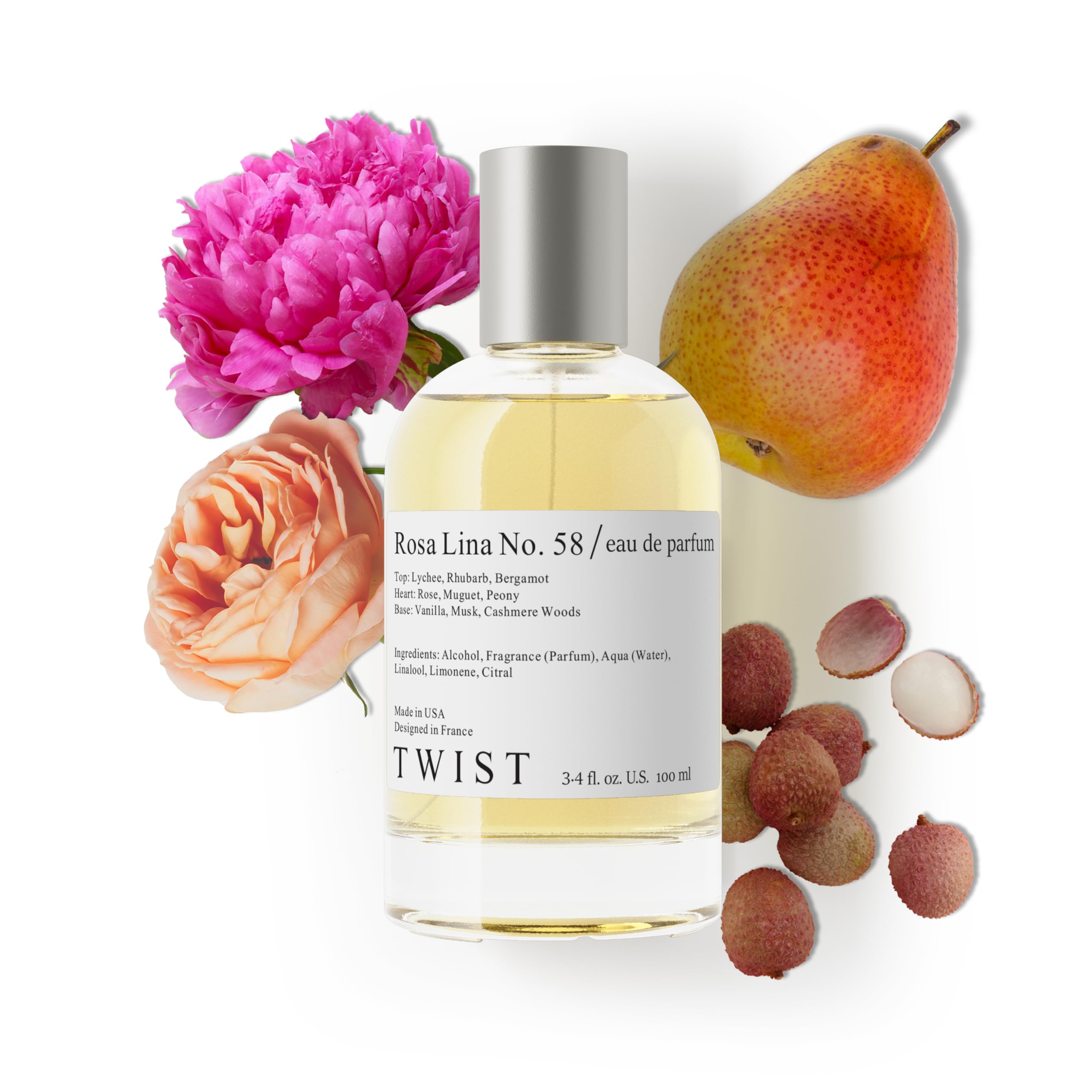 Twist - Addicted No. 3 - Eau De Parfum Inspired by Y. B.lack O.pium Long-Lasting Perfume For Women, Amber & Vanilla, Vegan, Clean Ingredients, Fragrance - Spray 100 ml | 3.4 fl. oz.