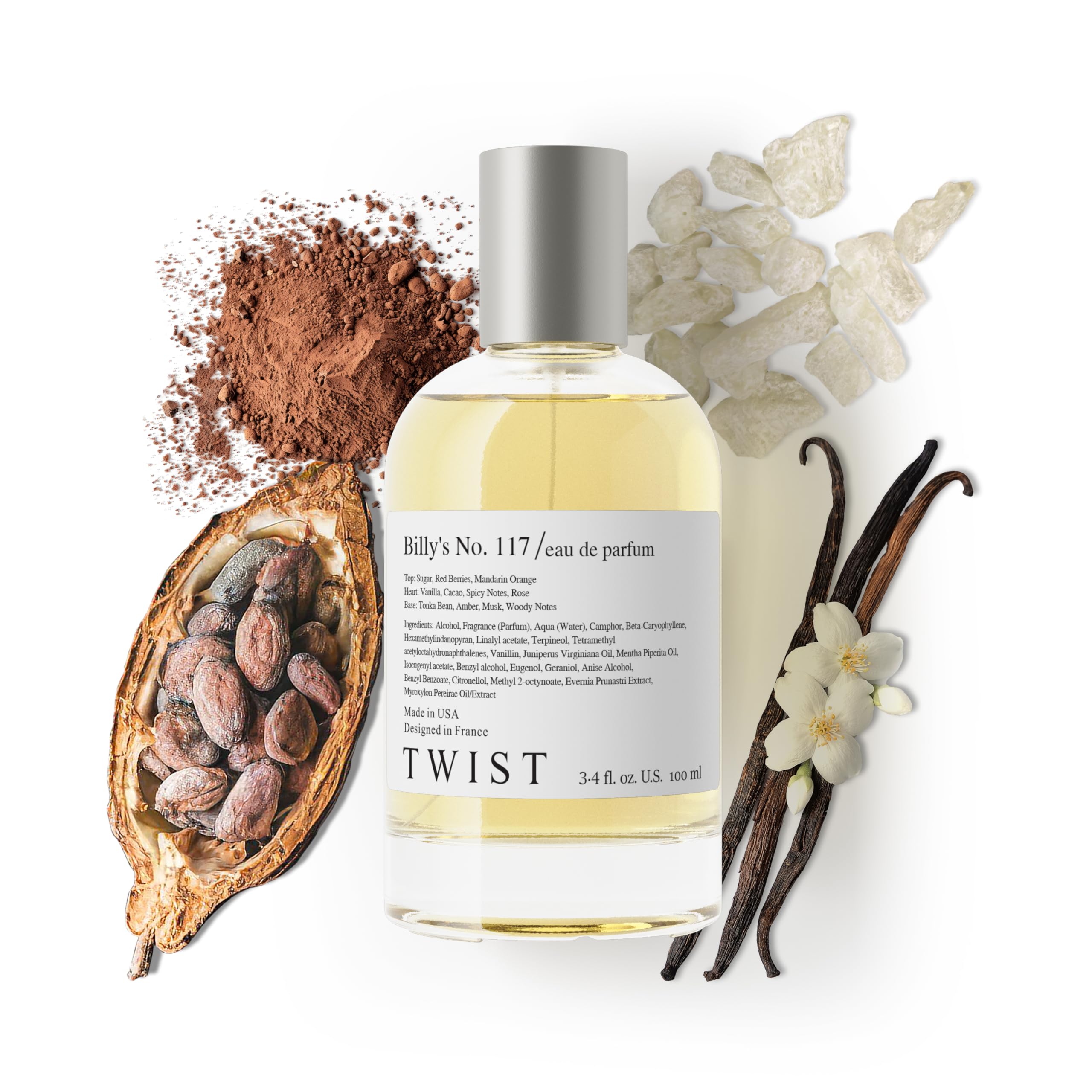 Twist - Addicted No. 3 - Eau De Parfum Inspired by Y. B.lack O.pium Long-Lasting Perfume For Women, Amber & Vanilla, Vegan, Clean Ingredients, Fragrance - Spray 100 ml | 3.4 fl. oz.