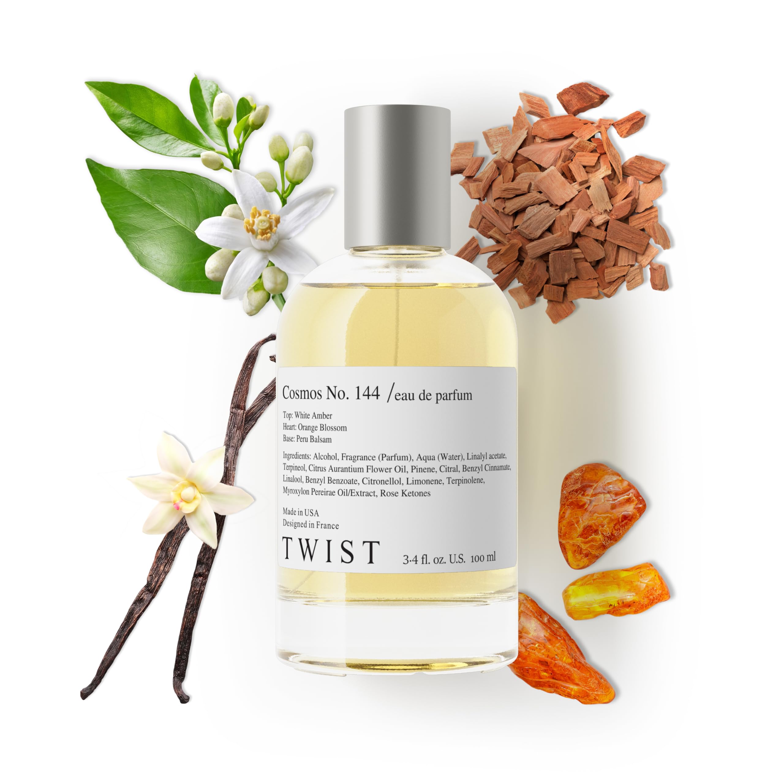 Twist - Addicted No. 3 - Eau De Parfum Inspired by Y. B.lack O.pium Long-Lasting Perfume For Women, Amber & Vanilla, Vegan, Clean Ingredients, Fragrance - Spray 100 ml | 3.4 fl. oz.