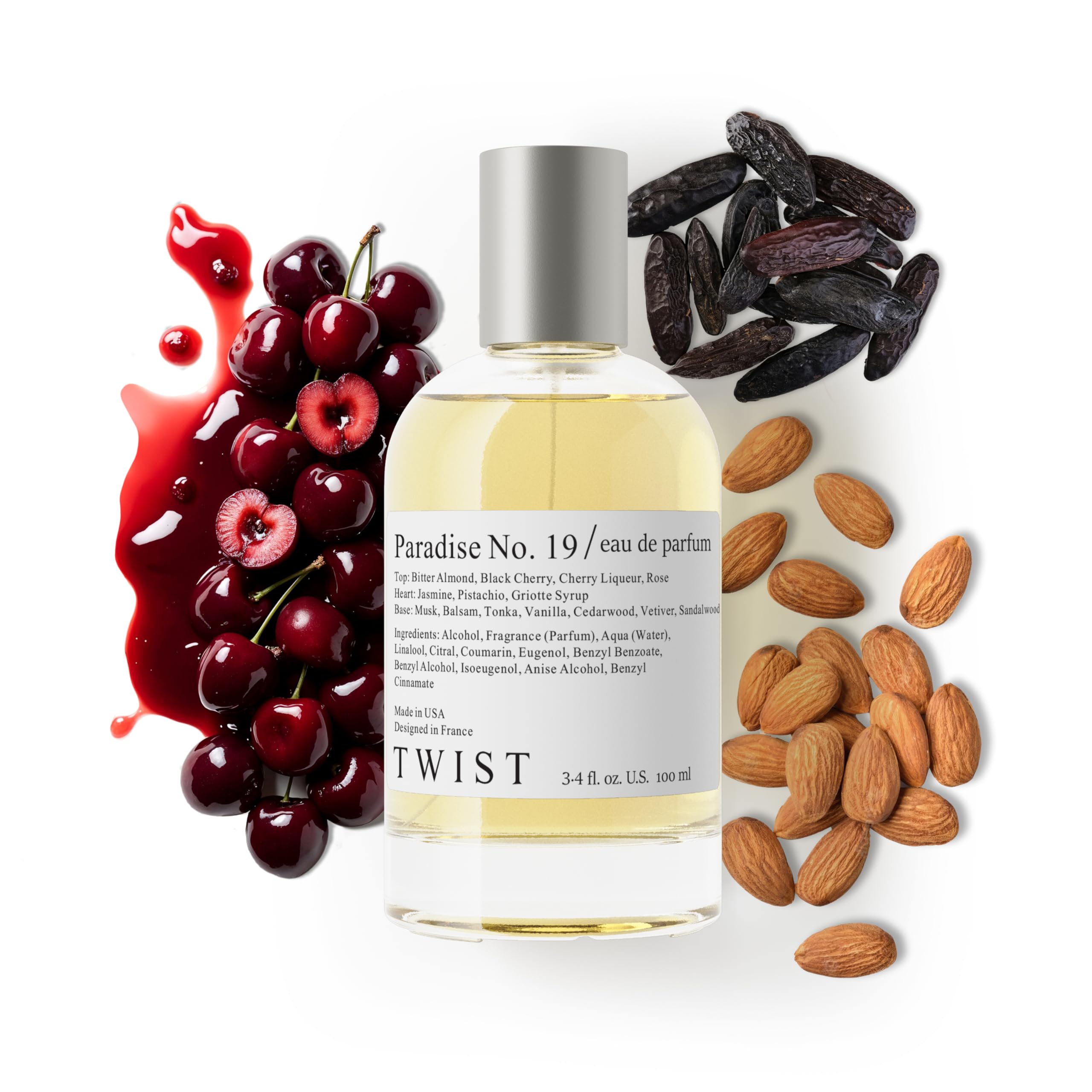 Twist - Addicted No. 3 - Eau De Parfum Inspired by Y. B.lack O.pium Long-Lasting Perfume For Women, Amber & Vanilla, Vegan, Clean Ingredients, Fragrance - Spray 100 ml | 3.4 fl. oz.