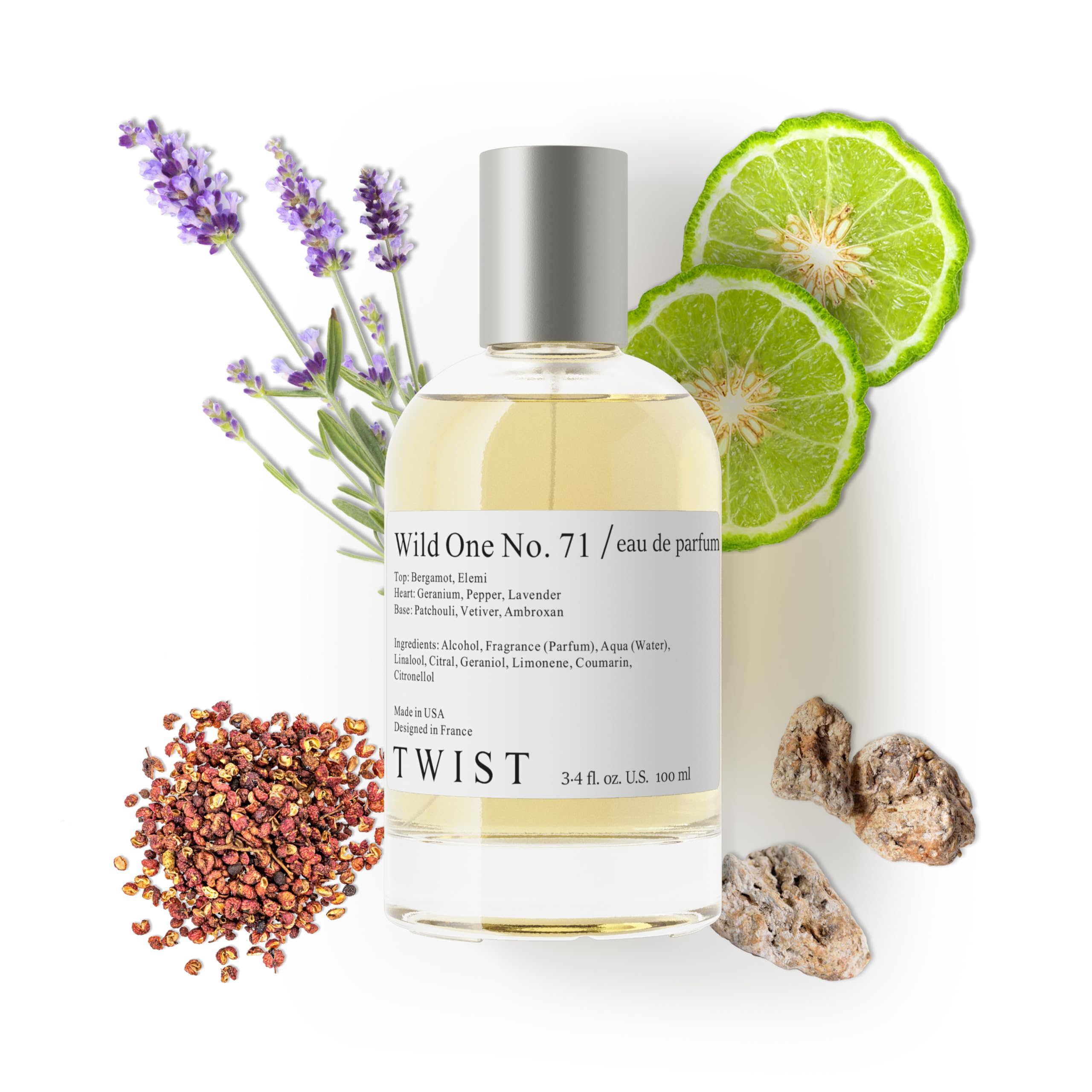 Twist - Addicted No. 3 - Eau De Parfum Inspired by Y. B.lack O.pium Long-Lasting Perfume For Women, Amber & Vanilla, Vegan, Clean Ingredients, Fragrance - Spray 100 ml | 3.4 fl. oz.