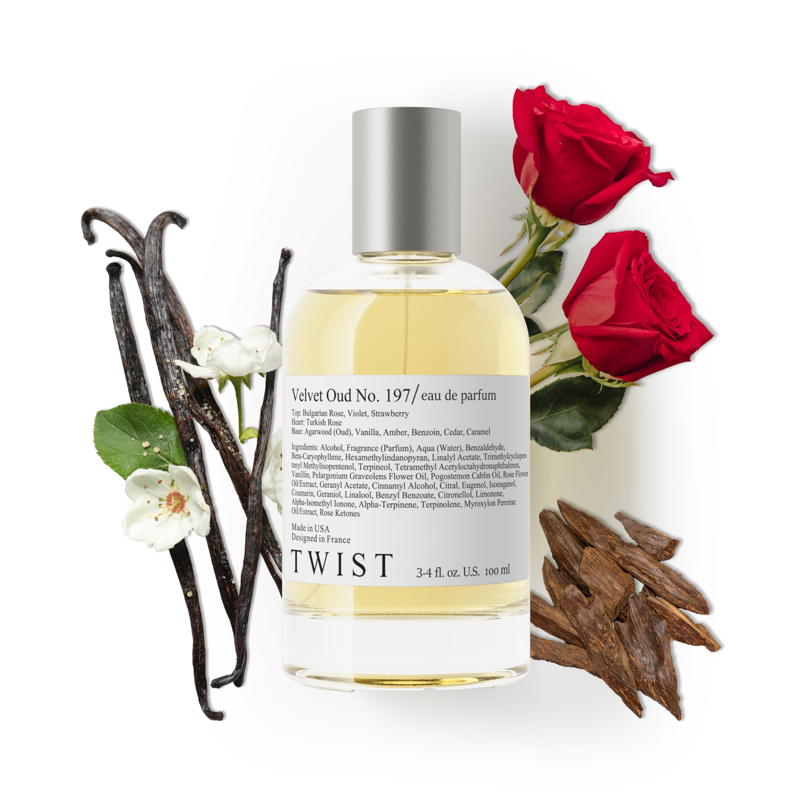 Twist - Addicted No. 3 - Eau De Parfum Inspired by Y. B.lack O.pium Long-Lasting Perfume For Women, Amber & Vanilla, Vegan, Clean Ingredients, Fragrance - Spray 100 ml | 3.4 fl. oz.