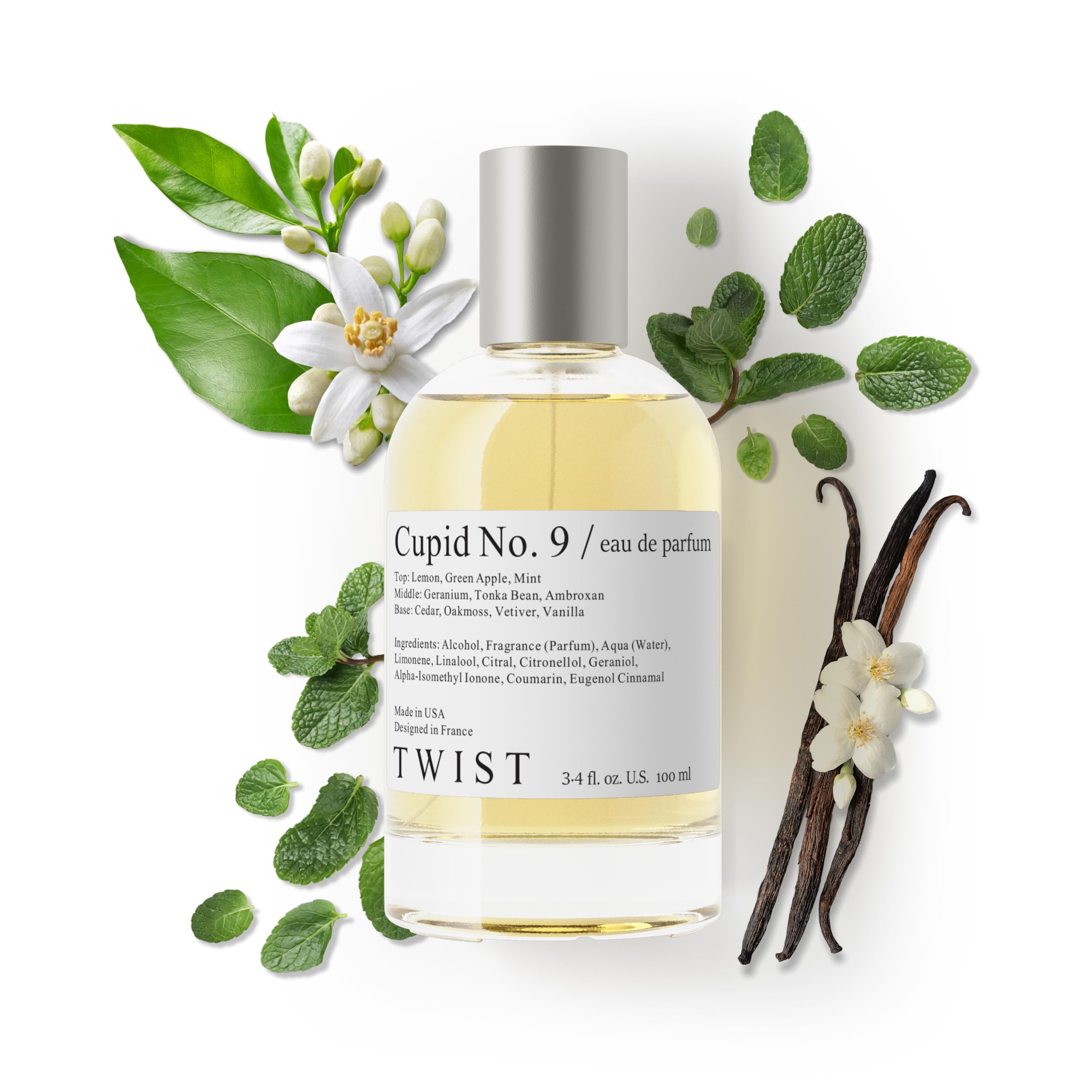 Twist - Addicted No. 3 - Eau De Parfum Inspired by Y. B.lack O.pium Long-Lasting Perfume For Women, Amber & Vanilla, Vegan, Clean Ingredients, Fragrance - Spray 100 ml | 3.4 fl. oz.