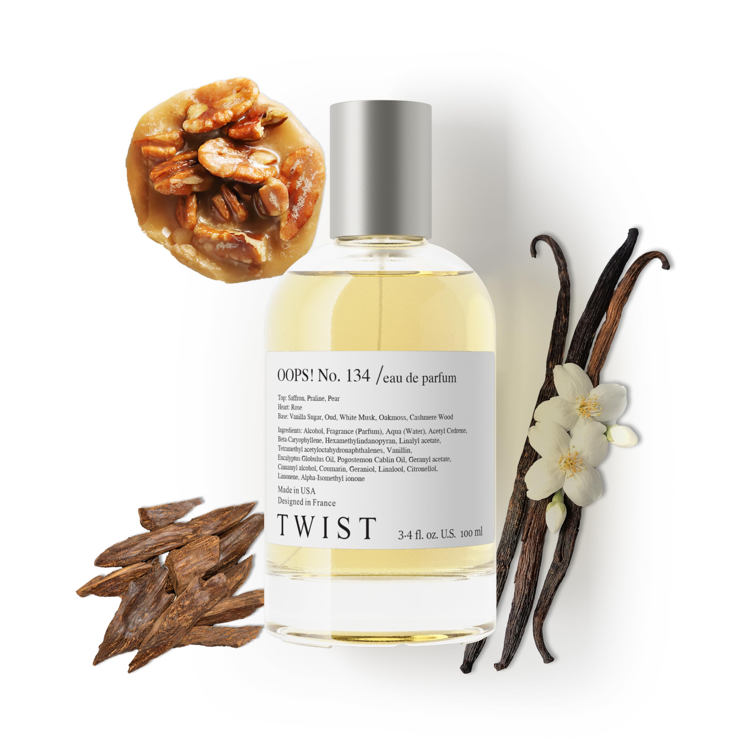Twist - Addicted No. 3 - Eau De Parfum Inspired by Y. B.lack O.pium Long-Lasting Perfume For Women, Amber & Vanilla, Vegan, Clean Ingredients, Fragrance - Spray 100 ml | 3.4 fl. oz.