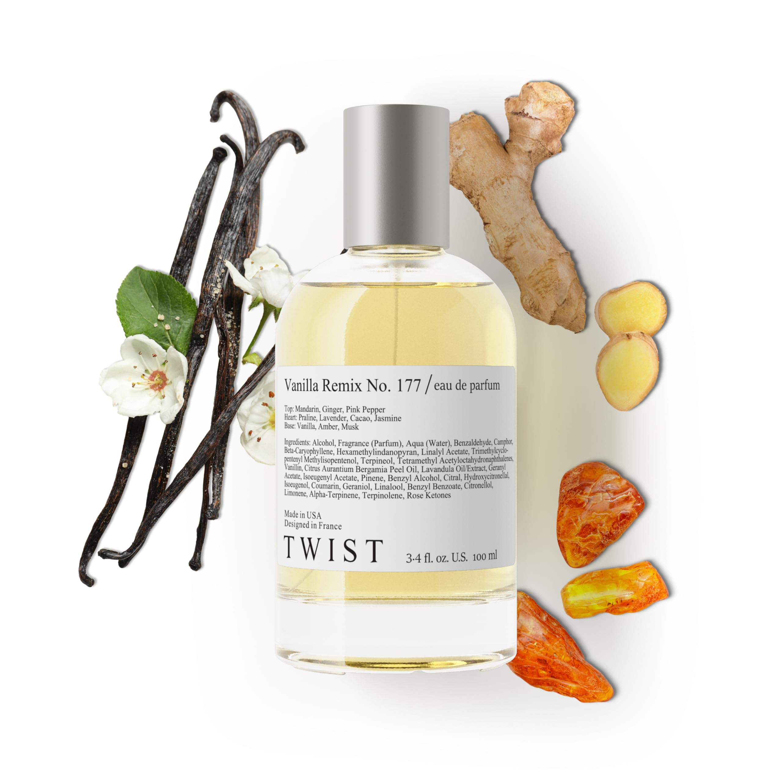 Twist - Addicted No. 3 - Eau De Parfum Inspired by Y. B.lack O.pium Long-Lasting Perfume For Women, Amber & Vanilla, Vegan, Clean Ingredients, Fragrance - Spray 100 ml | 3.4 fl. oz.